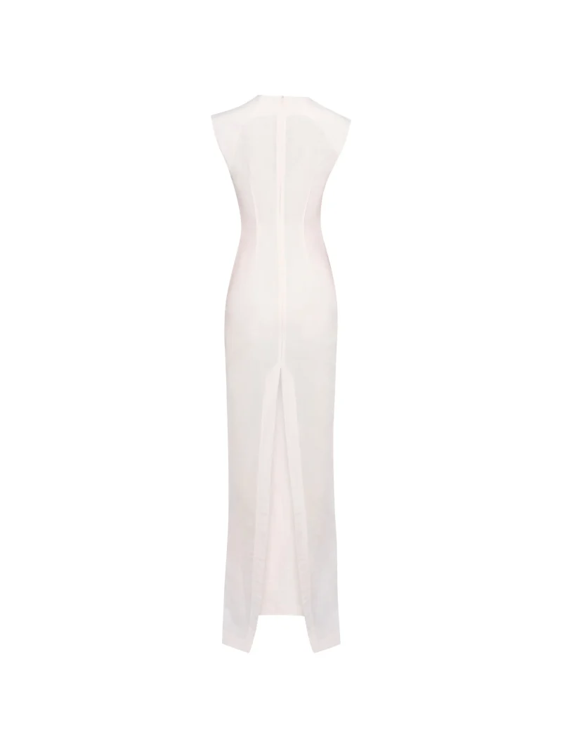 Alternative view of Rochie maxi A.W.A.K.E. Mode Ruffled alb