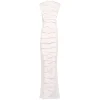 Rochie maxi A.W.A.K.E. Mode Ruffled alb
