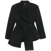 Sacou A.W.A.K.E. Mode Asymmetric-Hem Single-Breasted negru