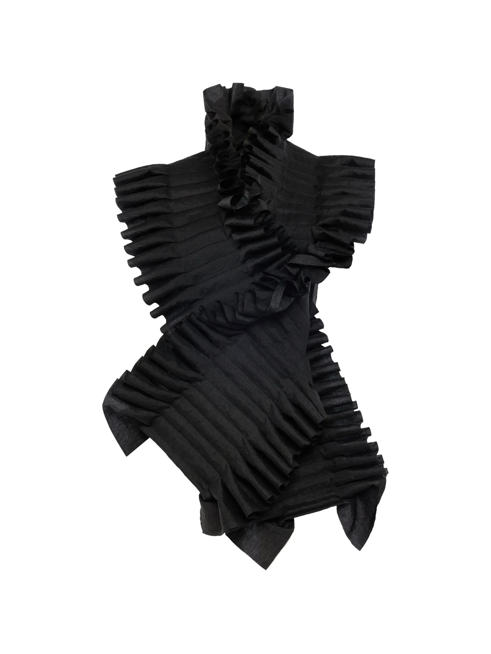 Top A.W.A.K.E. Mode Ruffled negru