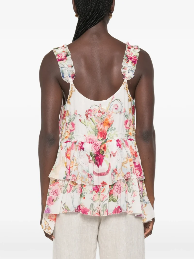 Alternative view of Top Camilla Floral-Print Ruffled alb