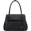 Geanta TOM FORD padlock-detail leather tote negru