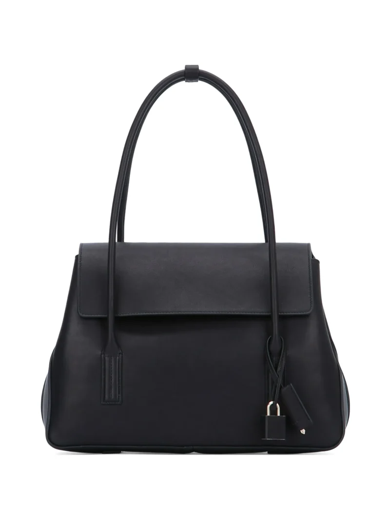 Geanta TOM FORD padlock-detail leather tote negru