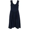 Rochie Self-Portrait bouclé-texture albastru