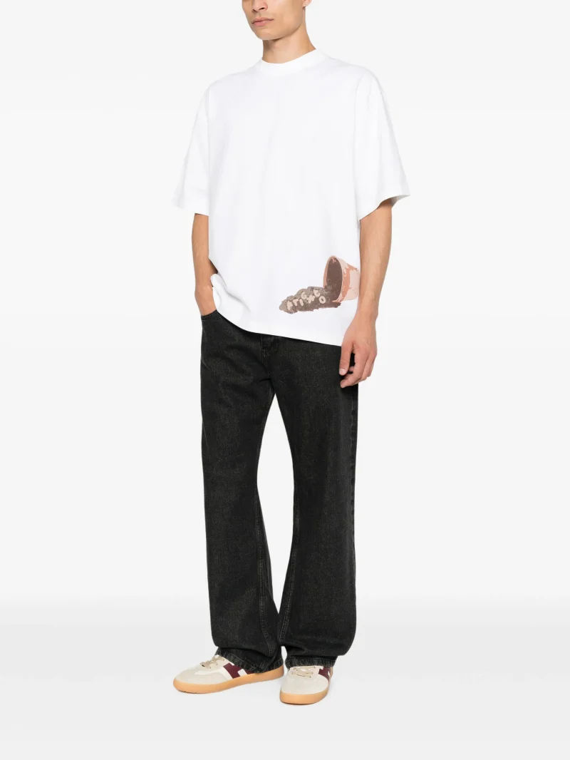 Alternative view of Tricou Axel Arigato Fallen graphic-print alb