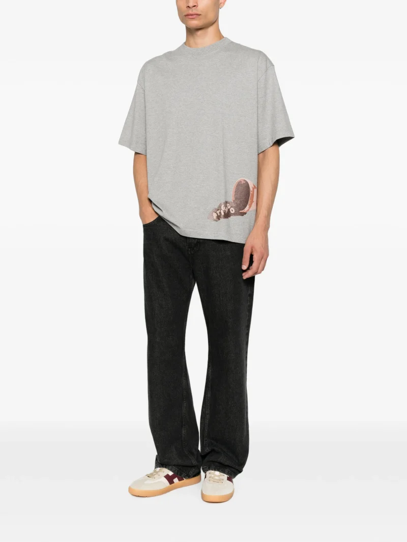 Alternative view of Tricou Axel Arigato Fallen graphic-print gri