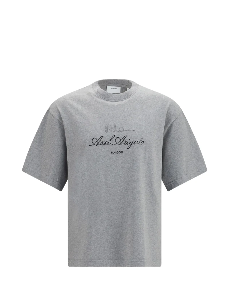 Tricou Axel Arigato logo-print gri