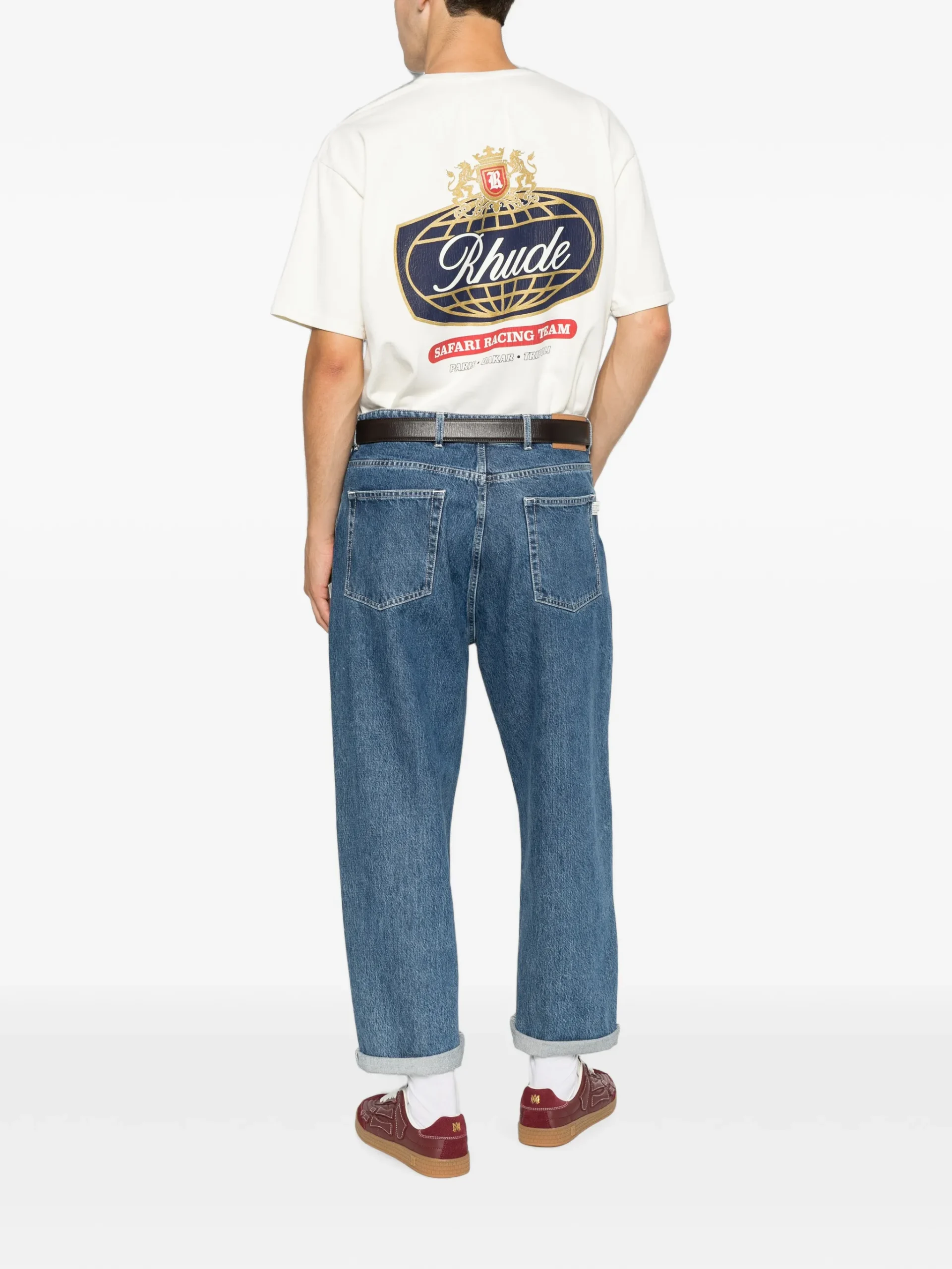 Tricou RHUDE Safari Crest alb - imagine 2