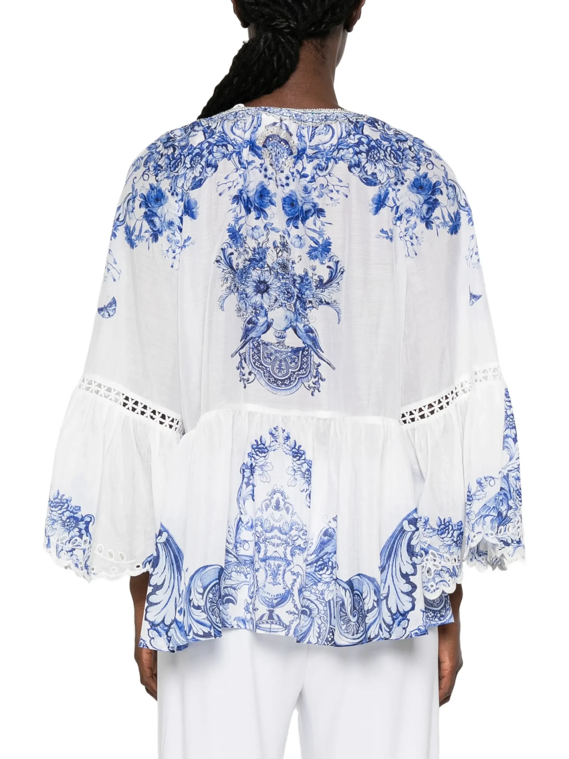 Bluza Camilla Floral Print alb - imagine 2