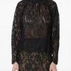 Bluza Self-Portrait Laced negru