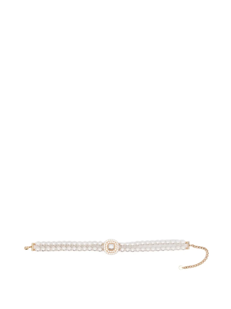 Colier Self-Portrait Crystal-Embellished auriu