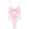 Costum de baie Camilla Crystal-Embellished Floral-Print roz