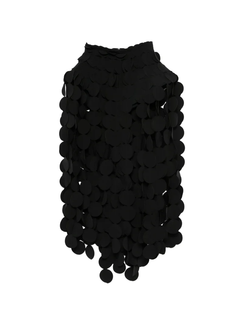 Fusta midi A.W.A.K.E. Mode Circle-Applique negru