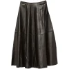 Fusta midi ARMA Vayenne Paneled Leather maro