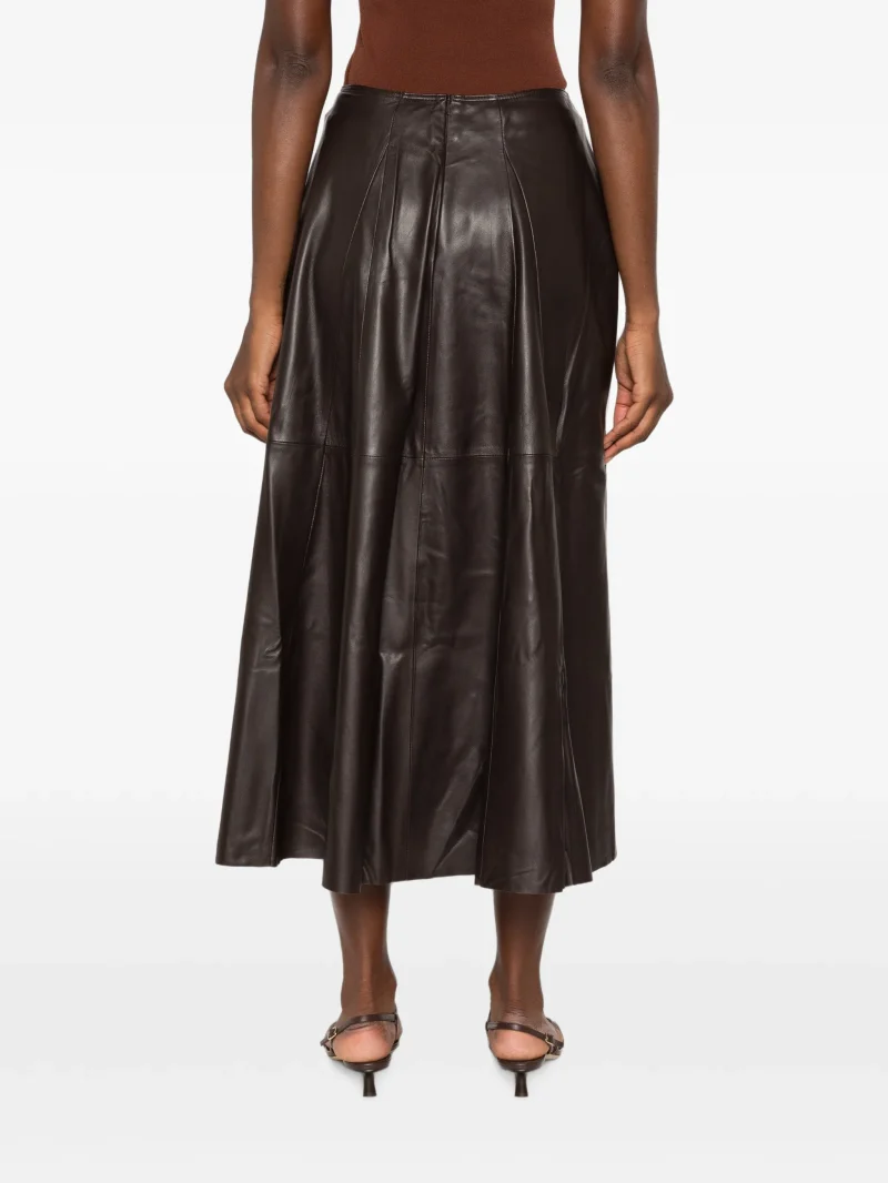 Alternative view of Fusta midi ARMA Vayenne Paneled Leather maro