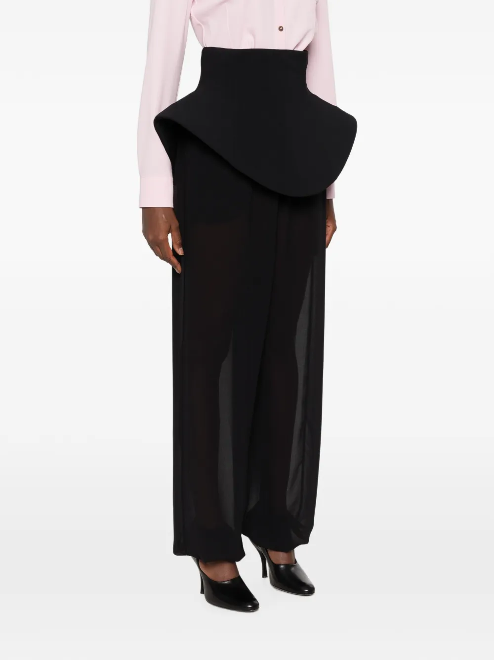 Accesoriu talie A.W.A.K.E. Mode Sculptural Zip-Fastening negru - imagine 3