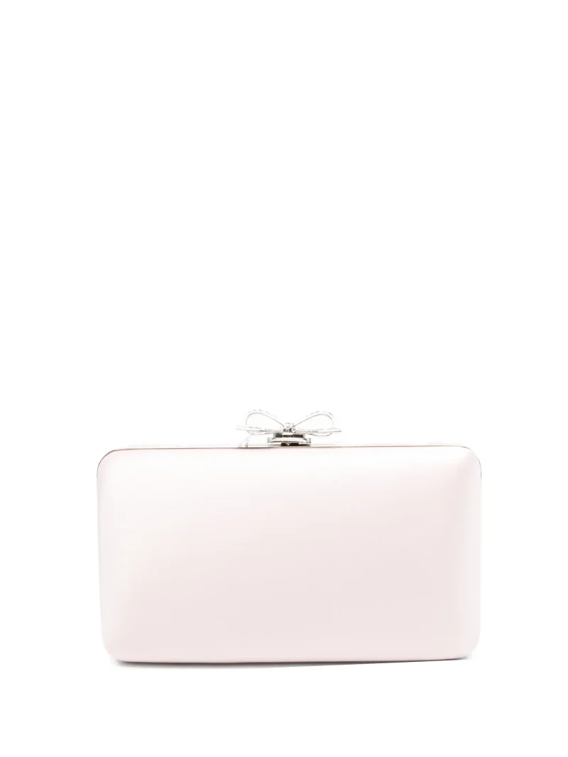 Geanta clutch Self-Portrait Bow-Embellished Satin roz