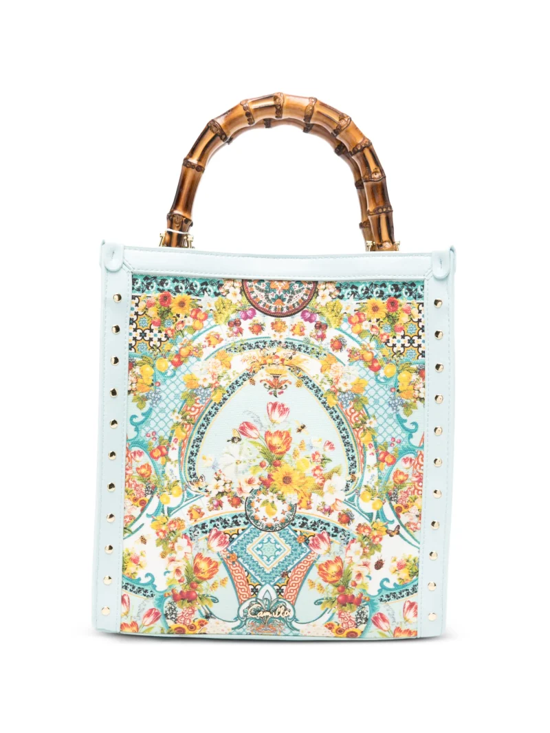 Geanta tote Camilla North South Floral-Print Bamboo-Handle multicolor