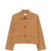 Jacheta Arma Button-Fastening maro