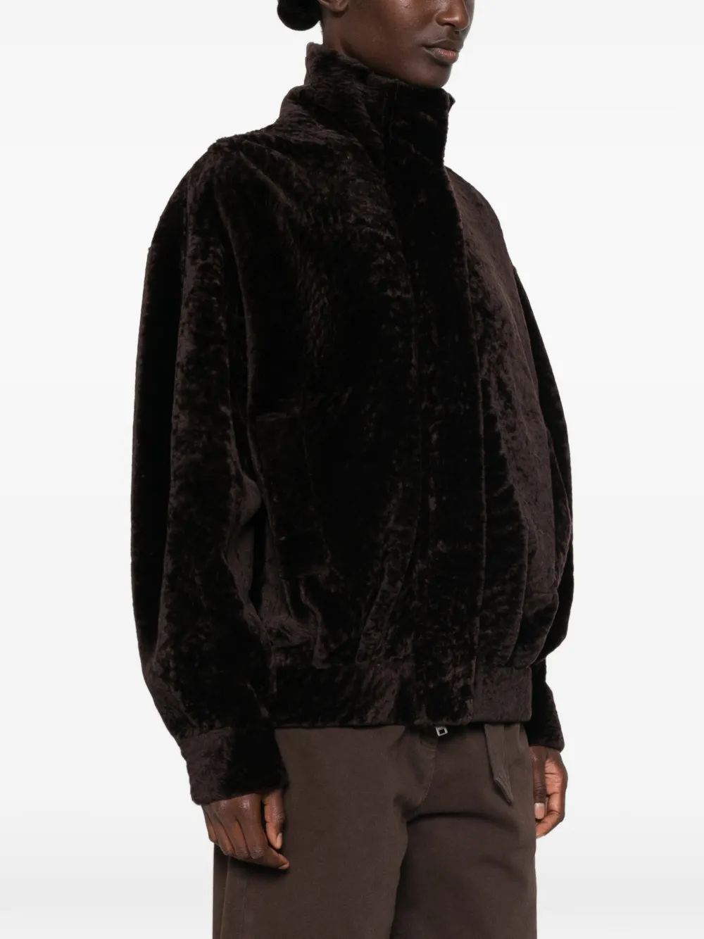Jacheta ARMA Paula High-Neck Shearling maro - imagine 3