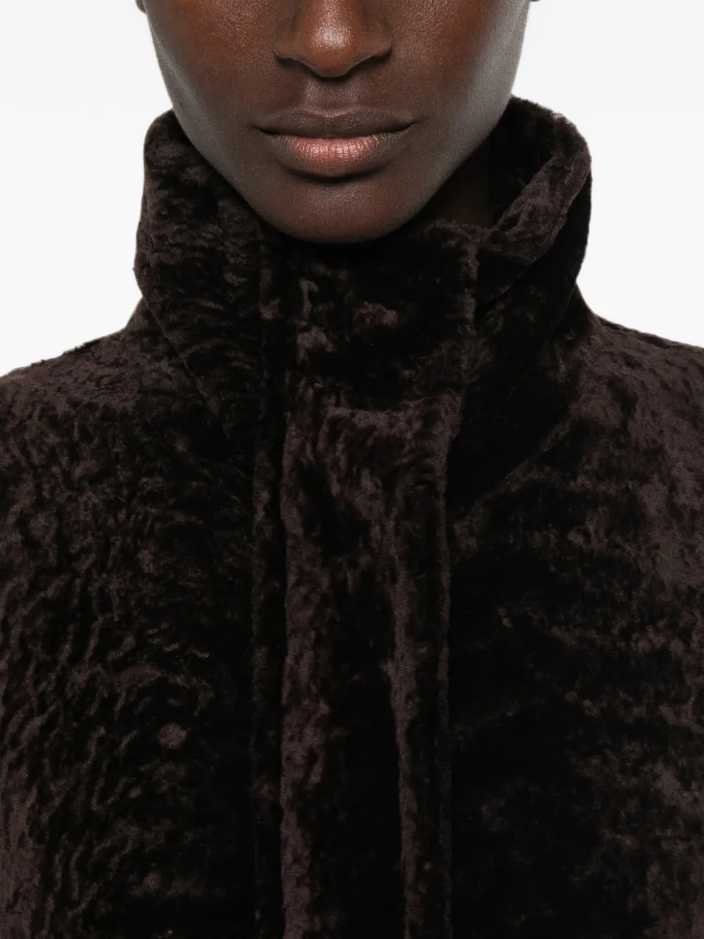 Jacheta ARMA Paula High-Neck Shearling maro - imagine 5