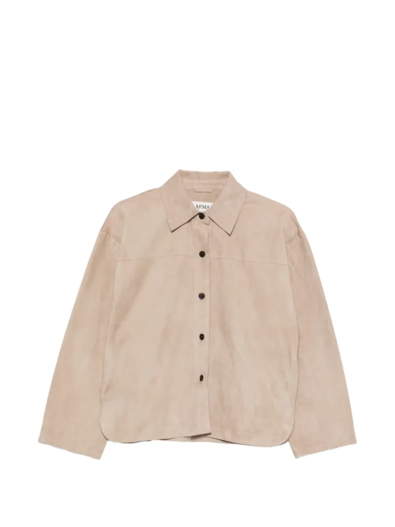 Jacheta ARMA Suede Button-Front bej