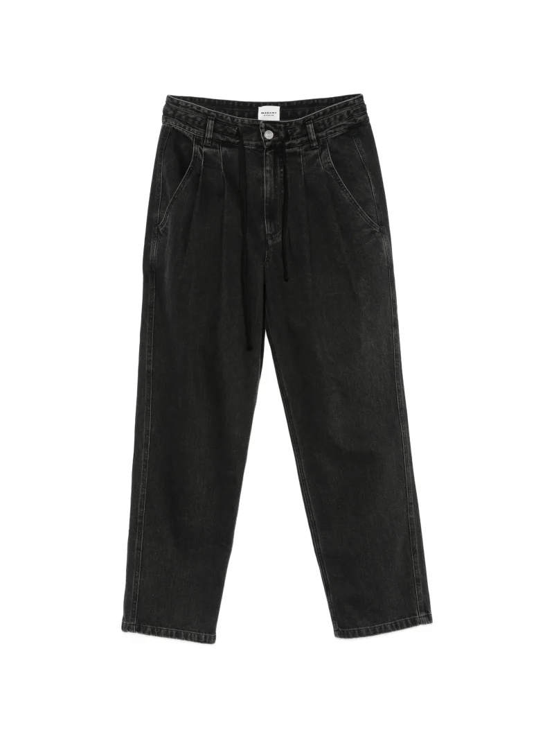 Jeans Marant Etoile Ilsa drawstring negru