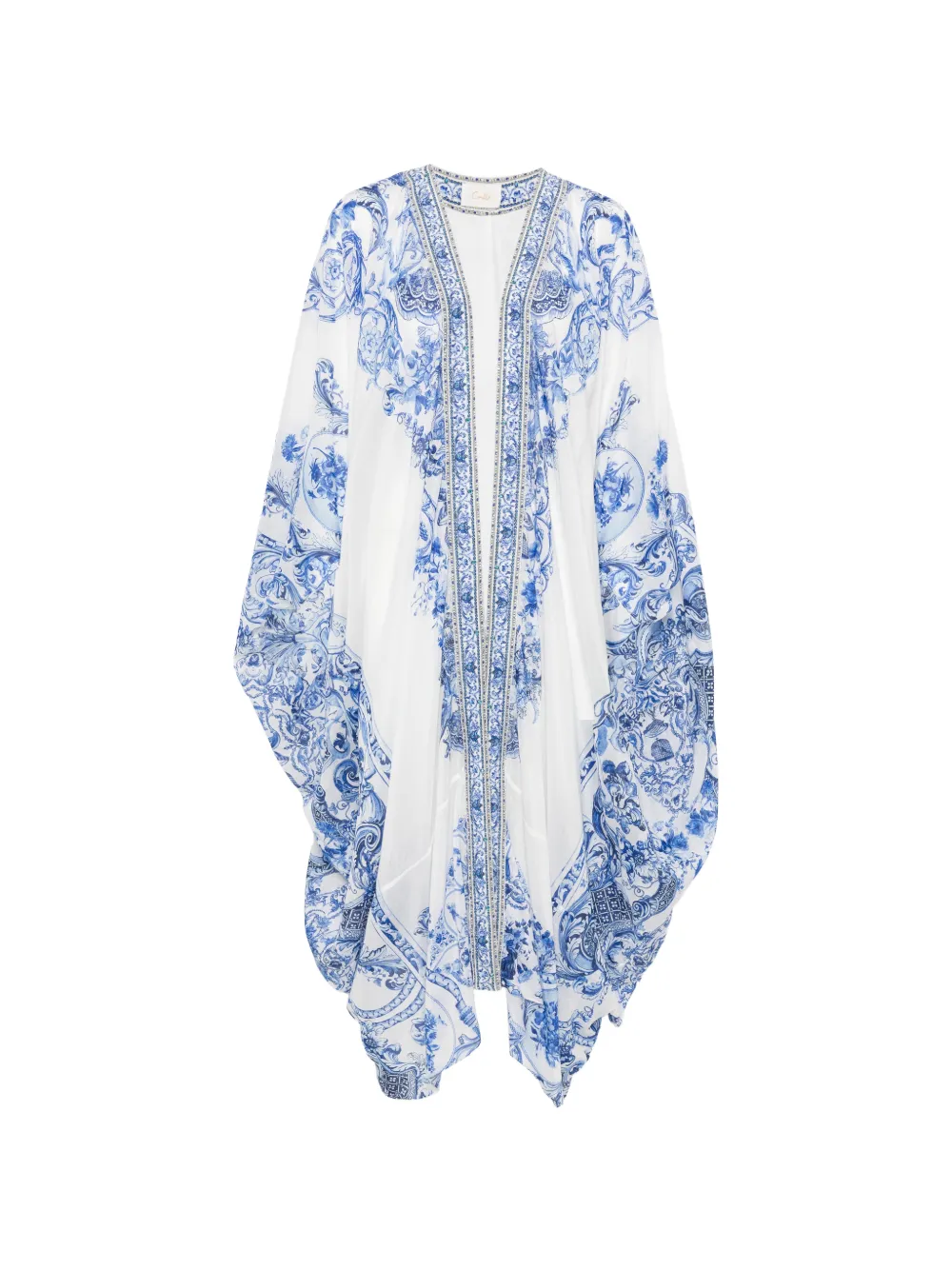Kaftan Camilla Crystal-Embellished alb
