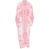 Kaftan Camilla Layer with collar Livin La Vida Rosa alb