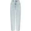 Pantalonki Marant Etoile Iniza Frayed-Trim albastru