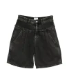 Pantalonni scurti Marant Etoile Iselle Frayed-Details negru