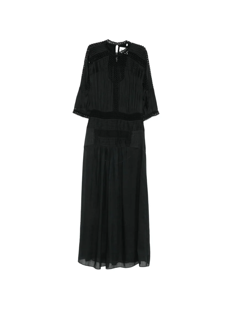 Rochie maxi Marant Etoile Crochet-Detail negru