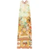 Rochie midi Camilla Graphic-Print Tie-Back multicolor