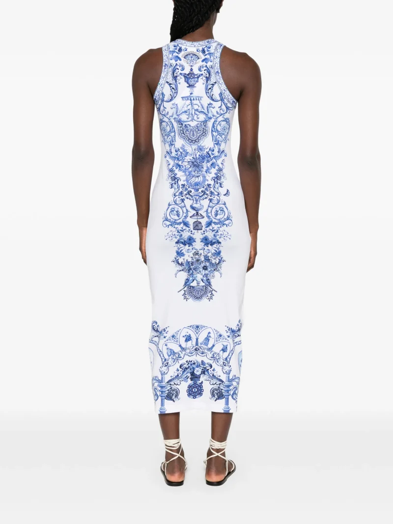 Alternative view of Rochie midi Camilla Panoramic-Jersey alb