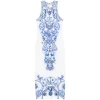 Rochie midi Camilla Panoramic-Jersey alb