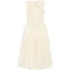 Rochie midi Self-Portrait Bow-Detail Pleated galben