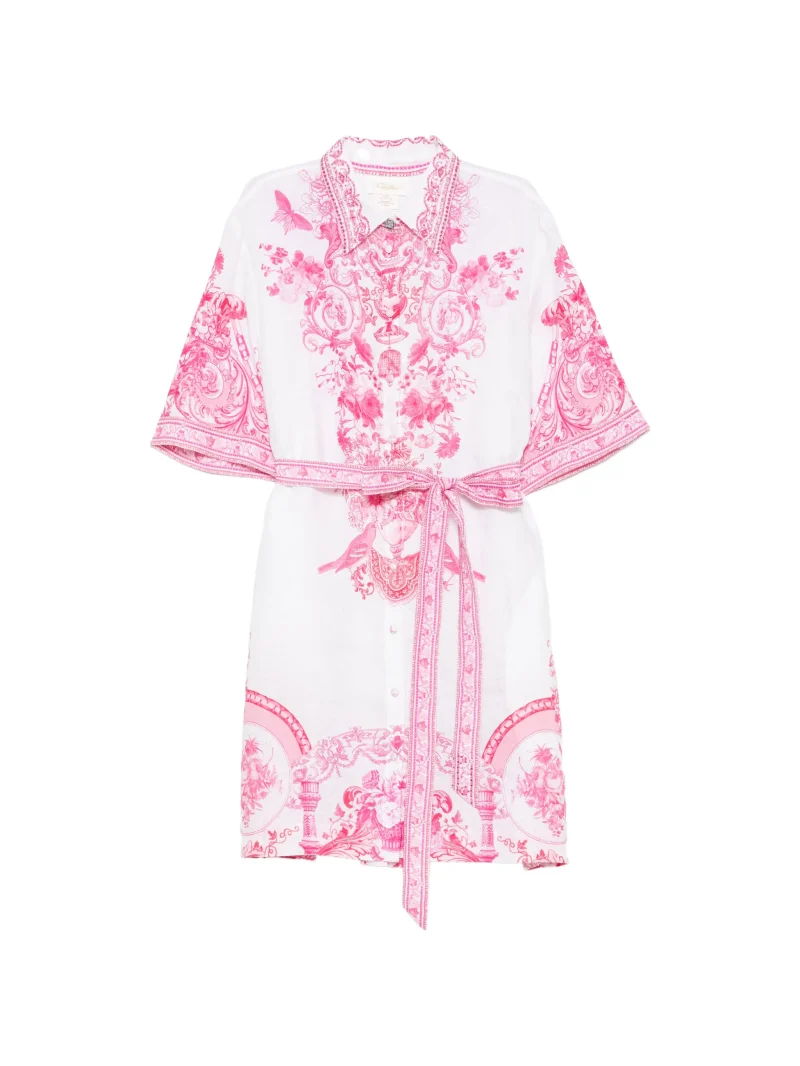 Rochie mini Camilla Livin la vida rosa alb