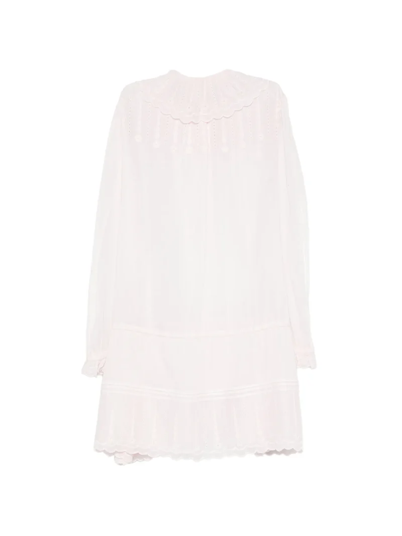 Alternative view of Rochie mini Marant Etoile Lenora Broderie-Anglaise Ruffled roz