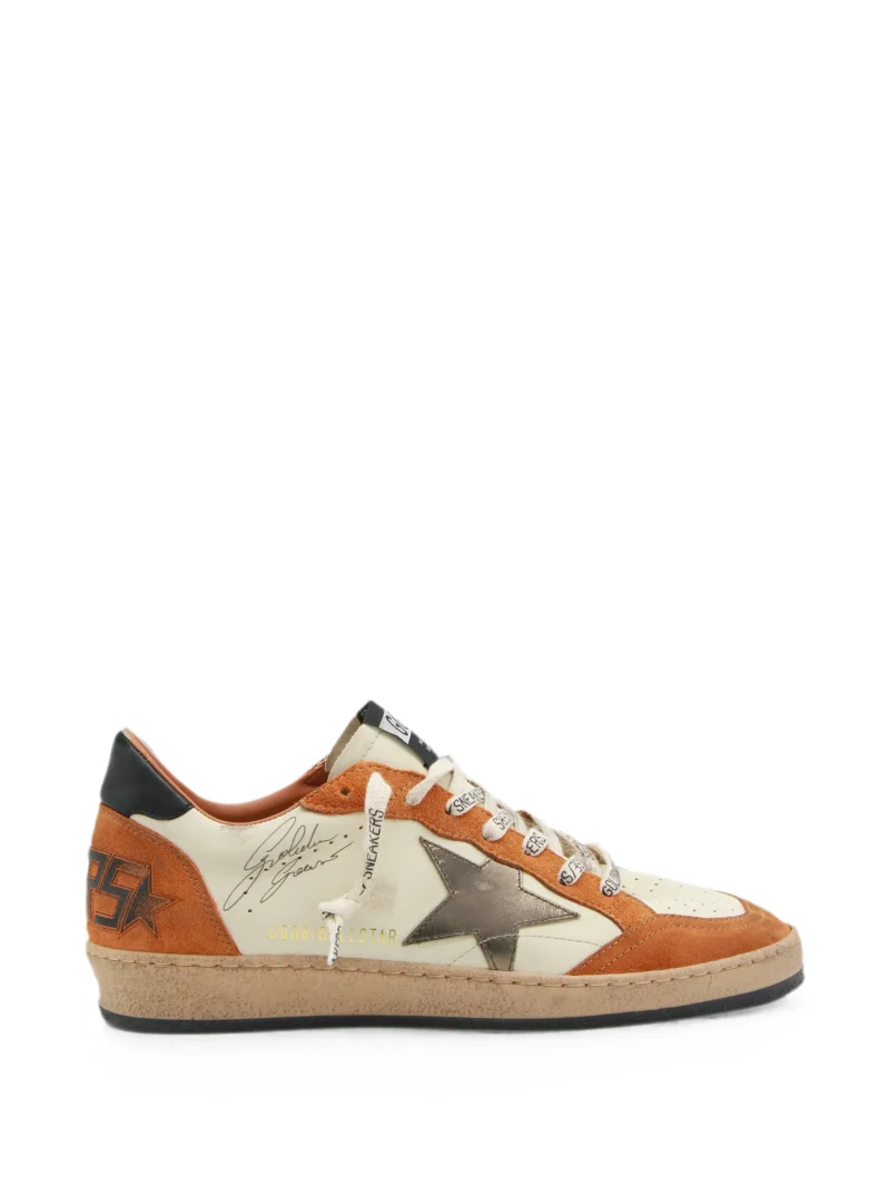 Sneakers Golden Goose Ball Star Distressed-Effect Leather ecru