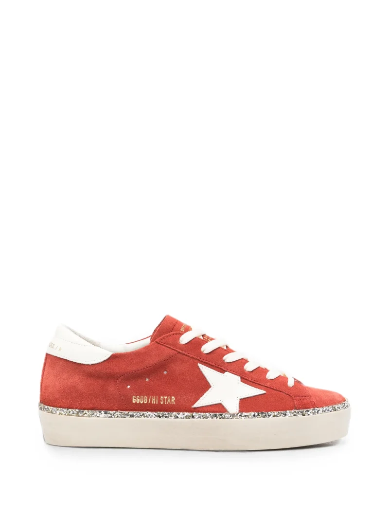 Sneakers Golden Goose Hi Star Glitter-Trim sneakers rosu