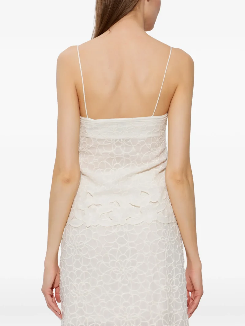 Alternative view of Top Isabel Marant Romeka Floral-Embroidered Tank alb