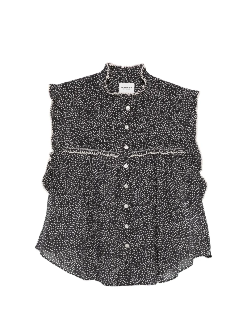 Top Marant Etoile Dersia Polka-Dot negru