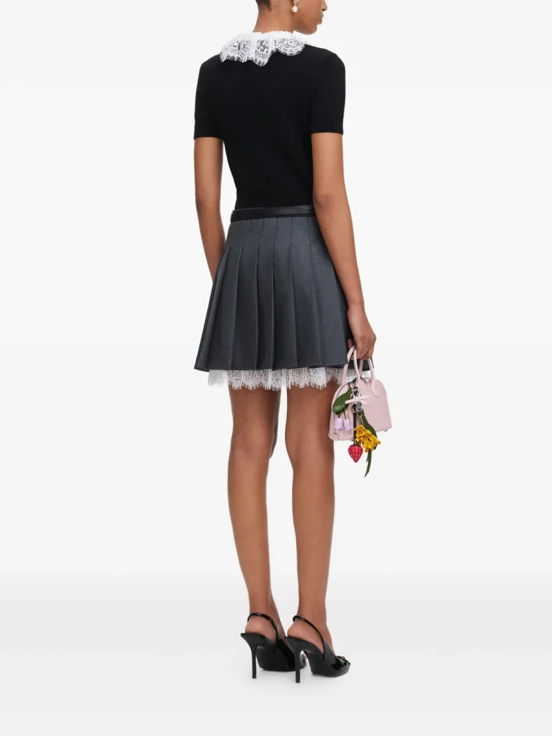 Alternative view of Top Self-Portrait Lace-Collar negru