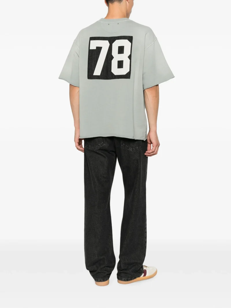 Alternative view of Tricou Golden Goose Robert Over Logo-Print Short-Sleeve verde