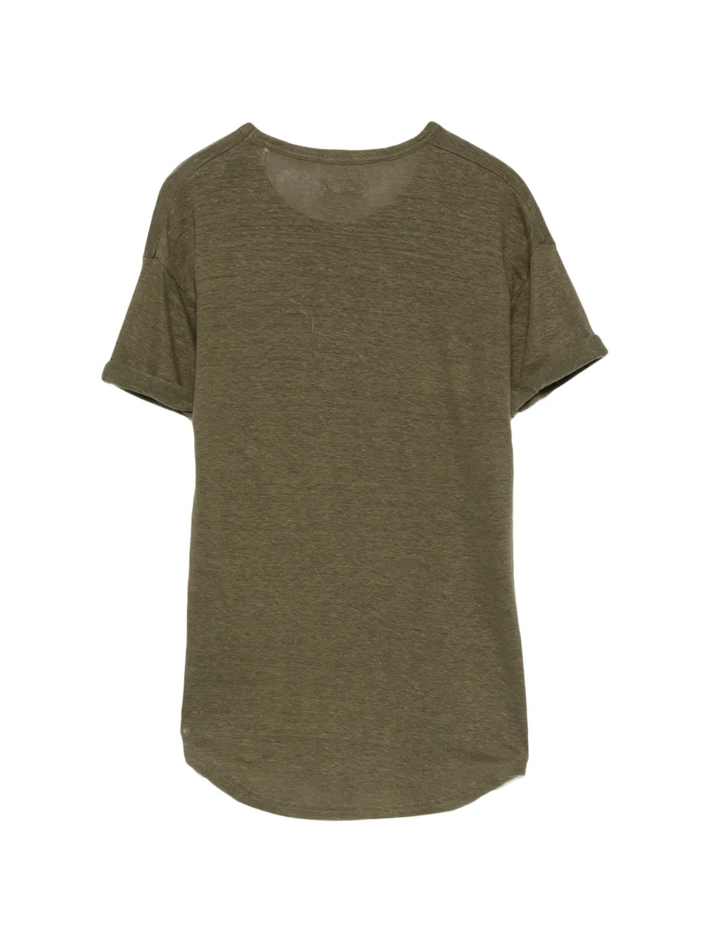 Tricou Marant Etoile Koldia Logo-Print Slub-Texture khaki - imagine 2