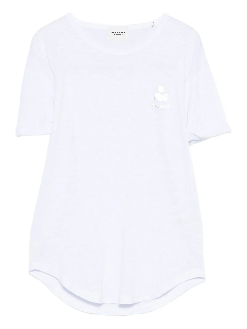 Tricou Marant Etoile Logo-Print alb