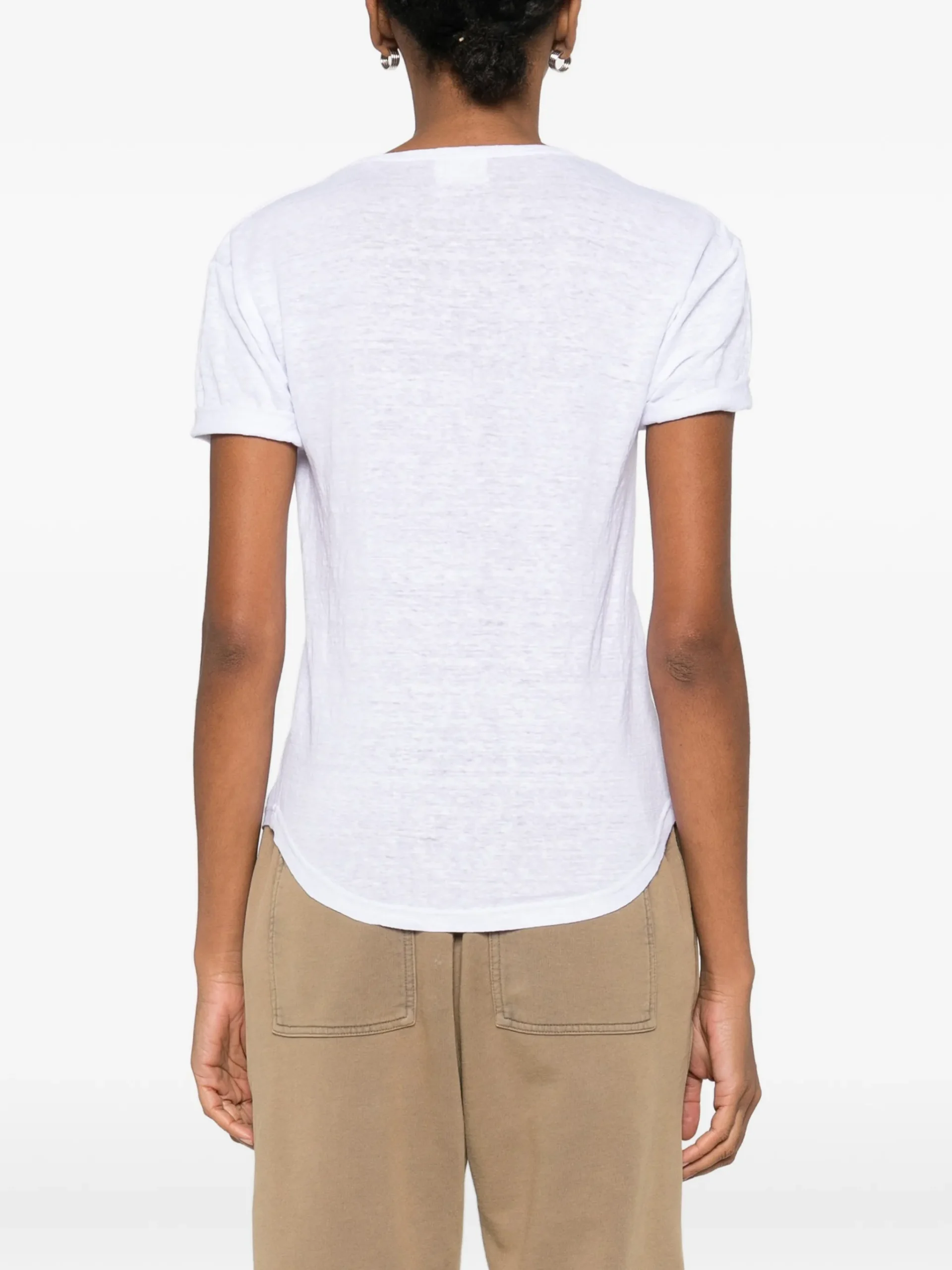 Tricou Marant Etoile Logo-Print alb - imagine 2