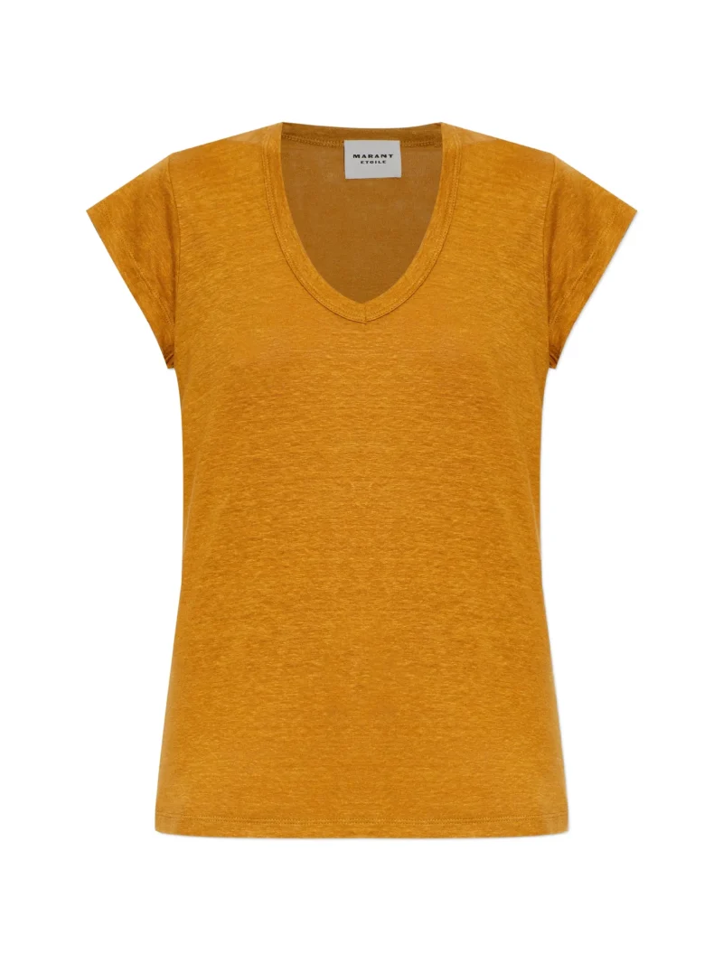 Tricou Marant Etoile Zankou V-neck portocaliu
