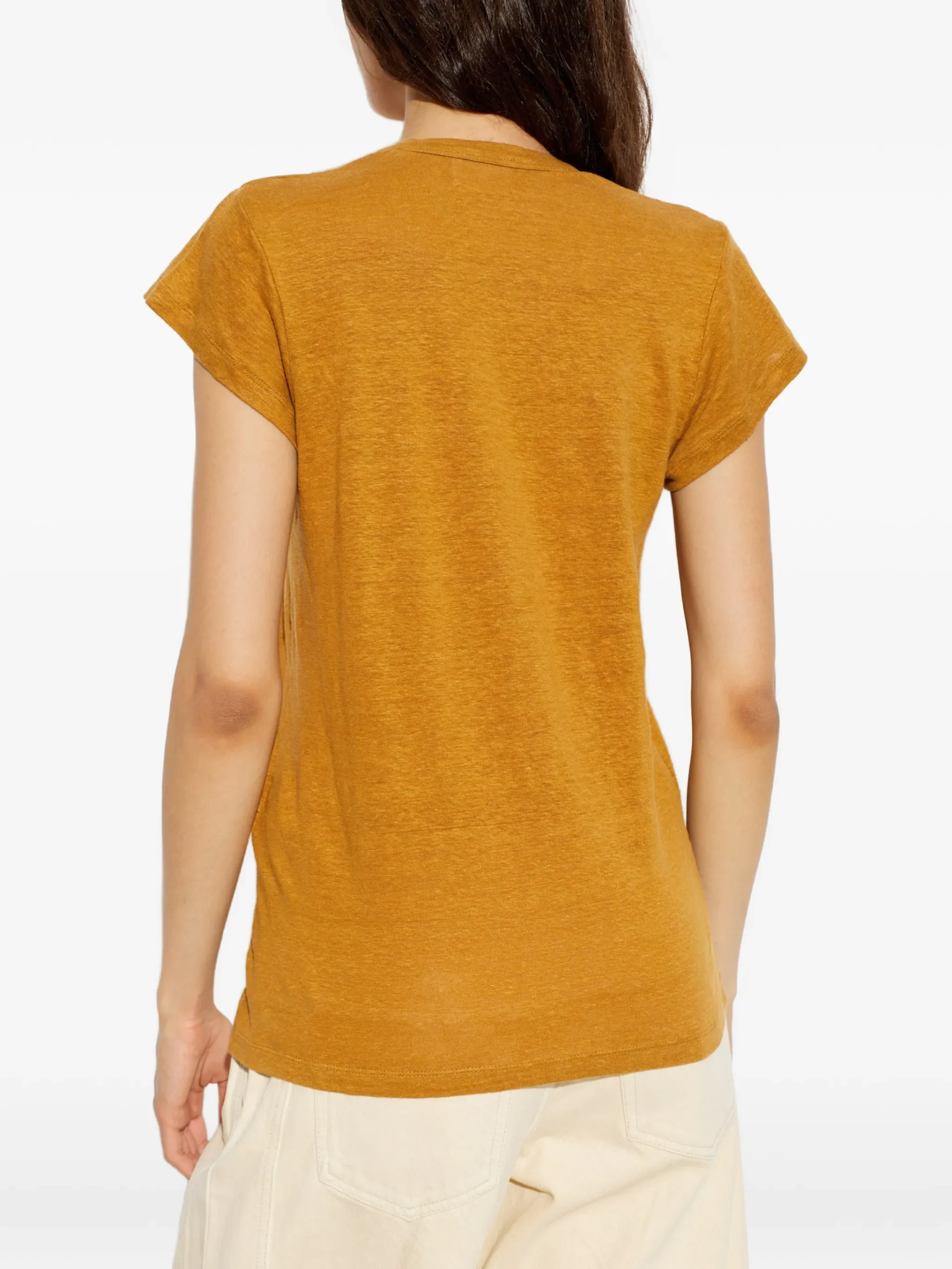 Tricou Marant Etoile Zankou V-neck portocaliu - imagine 2