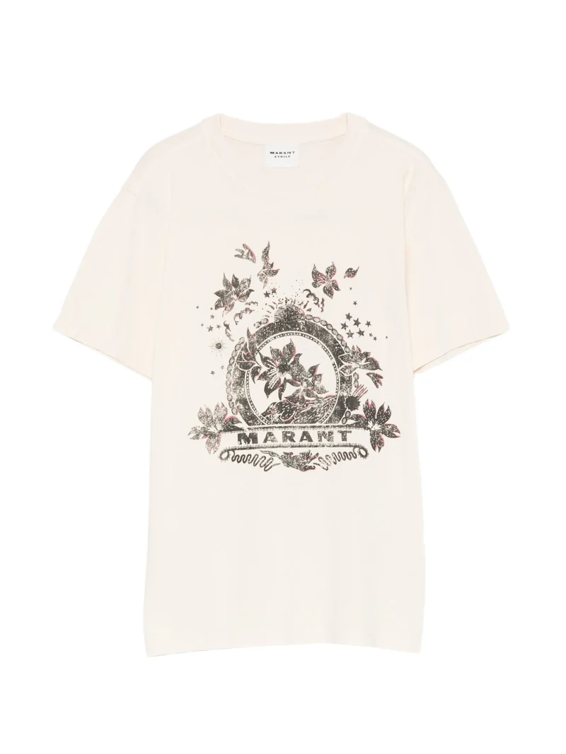 Tricou Marant Etoile Zewel Graphic-Print bej